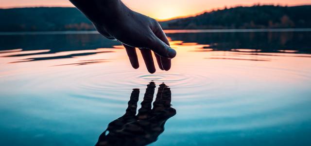 reflection showing in a lake